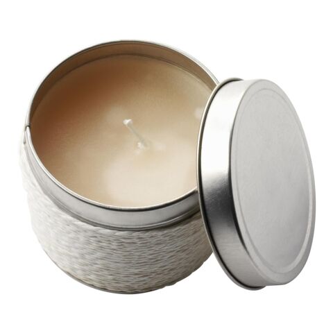 Vela perfumada en cajita blanco | sin montaje de publicidad | no disponible | no disponible