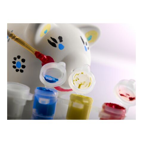 Hucha de yeso con pincel blanco | sin montaje de publicidad