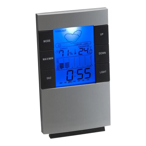 Reloj y estación meteorológica plata | sin montaje de publicidad | no disponible | no disponible