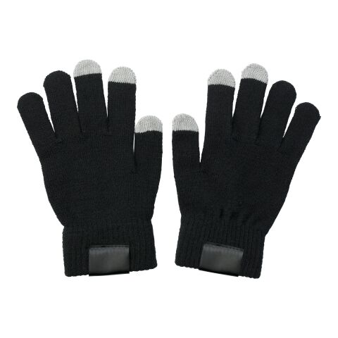 Guantes aptos para pantallas táctiles negro | sin montaje de publicidad | no disponible | no disponible