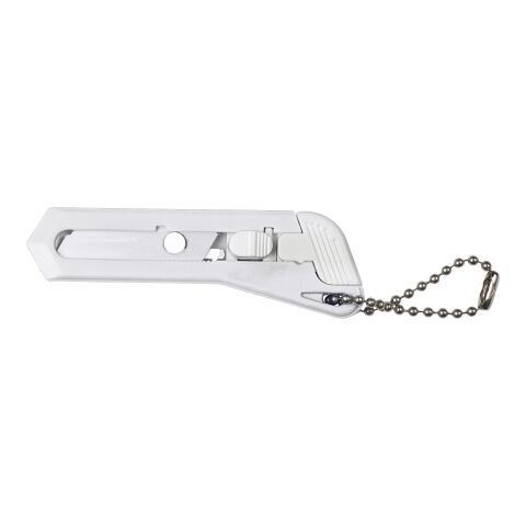 Cúter con llavero blanco | sin montaje de publicidad | no disponible | no disponible