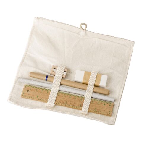 Set de dibujo, de algodón beige | sin montaje de publicidad | no disponible | no disponible