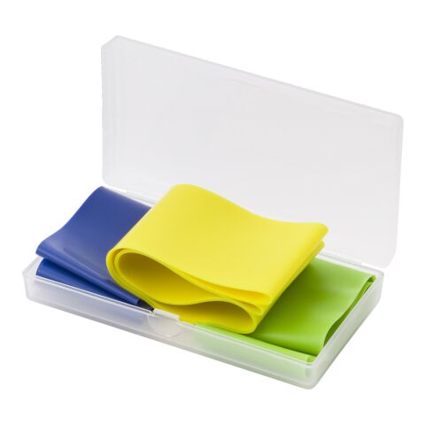 Set de 3 bandas elásticas para hacer deporte, con diferentes resistencias. colorido | sin montaje de publicidad | no disponible | no disponible