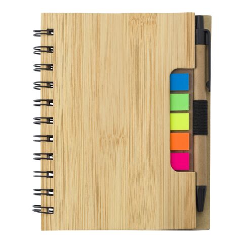 Libreta con espiral y bolígrafo marrón | sin montaje de publicidad | no disponible | no disponible