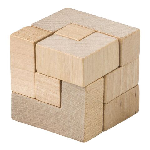 Puzzle cubo de madera marrón | sin montaje de publicidad | no disponible | no disponible