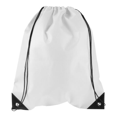 Mochila con cierre por cordones de tejido sin tejer, de 80 gr/m². blanco | sin montaje de publicidad | no disponible | no disponible