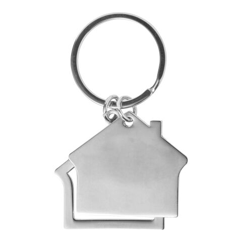 Llavero casa de aleación de zinc. plata | sin montaje de publicidad | no disponible | no disponible