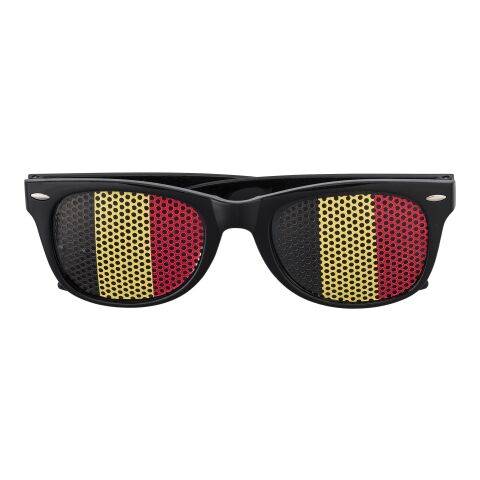 Gafas de sol de PMMA con bandera negro/rojo | sin montaje de publicidad | no disponible | no disponible