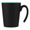 Taza de cerámica con asa de 360 ml "Oli" Estándar | Verde-Negro intenso | sin montaje de publicidad | no disponible | no disponible