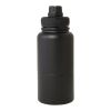 Bidón deportivocon aislamiento de acero inoxidable de 840 ml con certificación RCS "Dupeca" Negro intenso | no disponible