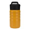 Botella deportiva Knox de 350 ml de acero inoxidable de doble pared reciclado RCS con pajita abatible Amarillo