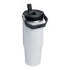 Stanley IceFlow™ 2.0 Vaso aislado de acero inoxidable de 890 ml con pajita abatible blanco