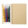 Set de cuaderno de tapa dura y rotuladores Squiggle B6 Natural