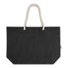 Bolsa Tote de playa de material reciclado GRS de 270 g/m² "Florida" Negro intenso-Negro intenso