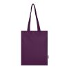 Bolsa Tote de 7&nbsp;L de algodón reciclado de 140&nbsp;g/m² con certificado GRS "Madras Blend" Estándar | Morado | sin montaje de publicidad | no disponible | no disponible | no disponible