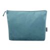 Set de neceseres de terciopelo reciclado con certificado GRS "Swift" Deep Sea Green