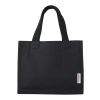 Bolsa Tote con fuelle mini de algodón reciclado GRS de 220&nbsp;g/m² de 9&nbsp;l "Odessa" Estándar | Negro intenso | sin montaje de publicidad | no disponible | no disponible | no disponible
