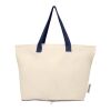 Bolsa Tote de 7&nbsp;l de algodón reciclado GRS de 140 g/m² "Sierra" Estándar | Natural-Azul marino | sin montaje de publicidad | no disponible | no disponible | no disponible