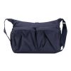 Bolso bandolera para portátil Calli de 33 cm de GRS, de nailon reciclado Azul marino