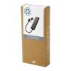 Hub USB 2.0 de aluminio reciclado con certificación RCS "Rise" Estándar | Negro | sin montaje de publicidad | no disponible | no disponible
