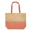 Bolso tote grande de papel de paja Rhythm con cremallera, 21 l Brick