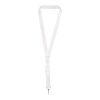 Lanyard de PET reciclado "Bucks" blanco-blanco | 15mm | Sublimación | por todas partes, al frente | 15 mm x 900 mm