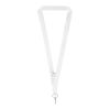 Lanyard de sublimación con soporte "Neve" Blanco | 20mm | sin montaje de publicidad | no disponible | no disponible