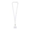 Lanyard RPET de sublimación con soporte para teléfono y cierre de seguridad "Addie" Blanco-Blanco | no disponible | sin montaje de publicidad | no disponible | no disponible