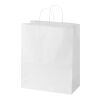 Bolsa de papel de 80-90 g/m2 con asas retorcidas - 32 x 17 x 39 cm "Kraft" Blanco | sin montaje de publicidad | no disponible | no disponible