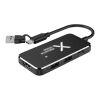 SCX.design H22, multipuertos USB 7 en 1 Negro intenso