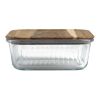 Fiambrera Citizen Green Purlunch de 1000 ml de vidrio de borosilicato blanco