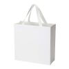 Bolsa de papel Smartfold de 230 g/m² con asas de cinta y laminado brillante - 31 x 12 x 31 cm blanco
