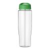 Bidón deportivo con tapa con boquilla de 700 ml H2O Tempo® Transparente-Verde | sin montaje de publicidad | no disponible | no disponible