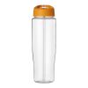 Bidón deportivo con tapa con boquilla de 700 ml H2O Tempo® Blanco-Naranja | sin montaje de publicidad | no disponible | no disponible