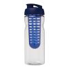 Bidón deportivo e infusor con Tapa Flip de 650 ml H2O Base® Transparente-Azul | sin montaje de publicidad | no disponible | no disponible