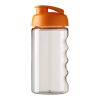 Bidón deportivo con Tapa Flip de 500 ml H2O Bop® Transparente-Naranja | sin montaje de publicidad | no disponible | no disponible