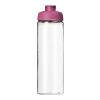 Bidón deportivo con tapa Flip de 850 ml "H2O Vibe" Blanco-Rosa | sin montaje de publicidad | no disponible | no disponible