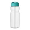 Bidón deportivo de 650 ml con tapa con boquilla "H2O Active® Base Tritan™" Transparente claro-Azul aqua | sin montaje de publicidad | no disponible | no disponible