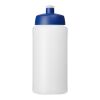 Bidón deportivo con tapa de 500 ml "Baseline® Plus" Blanco-Azul | sin montaje de publicidad | no disponible | no disponible