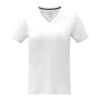 Camiseta de manga corta y cuello en V para mujer "Somoto" Blanco | M