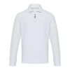 Polo unisex de manga larga y media cremallera "Zeus" Blanco | no disponible | sin montaje de publicidad | no disponible | no disponible
