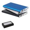 MARCET. Power bank slim 4'000 mAh, fabricado en aluminio reciclado (100% rAL) y ABS reciclado (100% rABS) Negro | sin montaje de publicidad