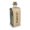 Botella cuadrada de vidrio reciclado InSideOut ReuuZ con tapón de corcho, 1 l Transparente