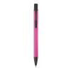 Bolígrafo Alicante tacto suave Rosa-Negro | Grabado | 90 grados del clip | 87 mm x 8 mm | no disponible