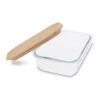 Fiambrera de cristal con tapa de bambú Transparente | sin montaje de publicidad | no disponible | no disponible | no disponible