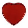 Bálsamo labial metálico plano en forma de corazón Rojo / Blanco