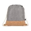 Bolsa con cordón R-PET y corcho 35 x 40cm Gris