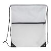 Bolsa con cordón 210T R-PET con cremallera Blanco | sin montaje de publicidad | no disponible | no disponible | no disponible