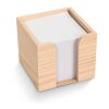 Bloque de notas 10x10x8.5cm FSC en caja de cubo de madera Natural | sin montaje de publicidad | no disponible | no disponible | no disponible