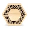 Colmena hexagonal fabricada con madera FSC Natural | sin montaje de publicidad | no disponible | no disponible